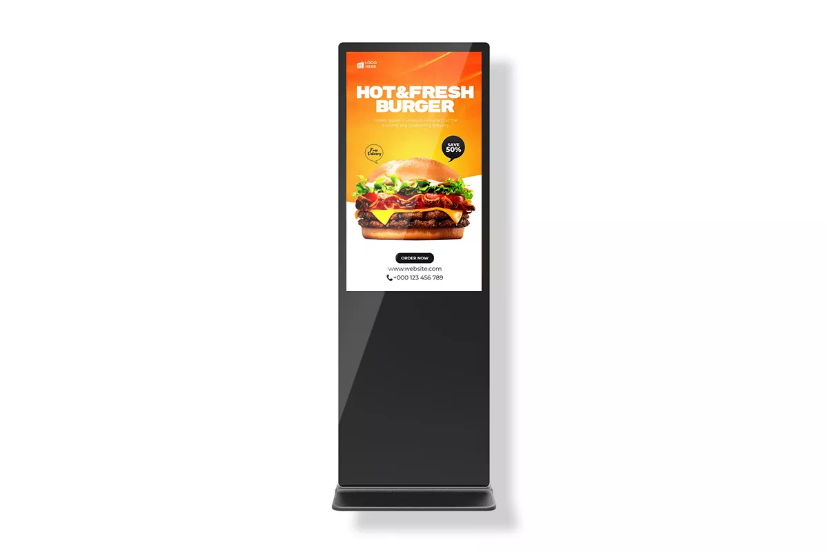 lcd Hushida A1 digital signage provides vivid 1080P displays from 10"-120"+ sizes. Get indoor, outdoor, transparent, portrait, landscape, and tabletop models. Features multi-touch, higher brightness, and 24/7 operation. Order durable signage directly from our professional LCD factory.